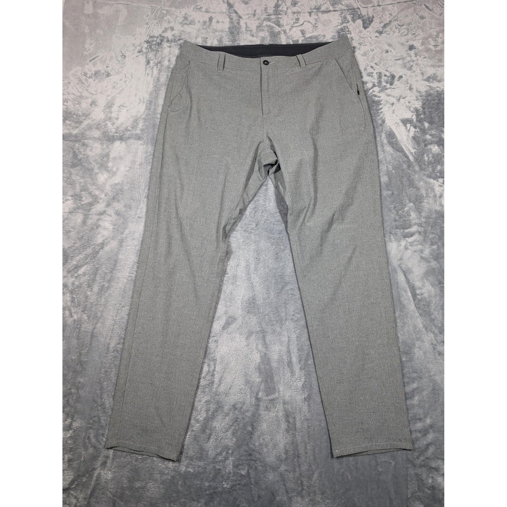 Vuori Pants Mens 36 Gray Performance Stretch Chino Zip Pocket Travel Golf V431